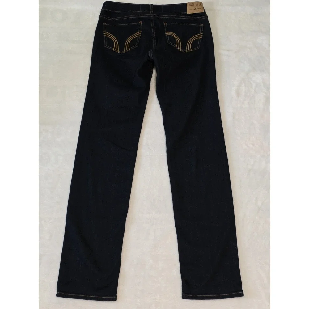 Hollister Y2K Womens 28x32 7R Dark Wash Low Rise Straight Leg Denim Jeans